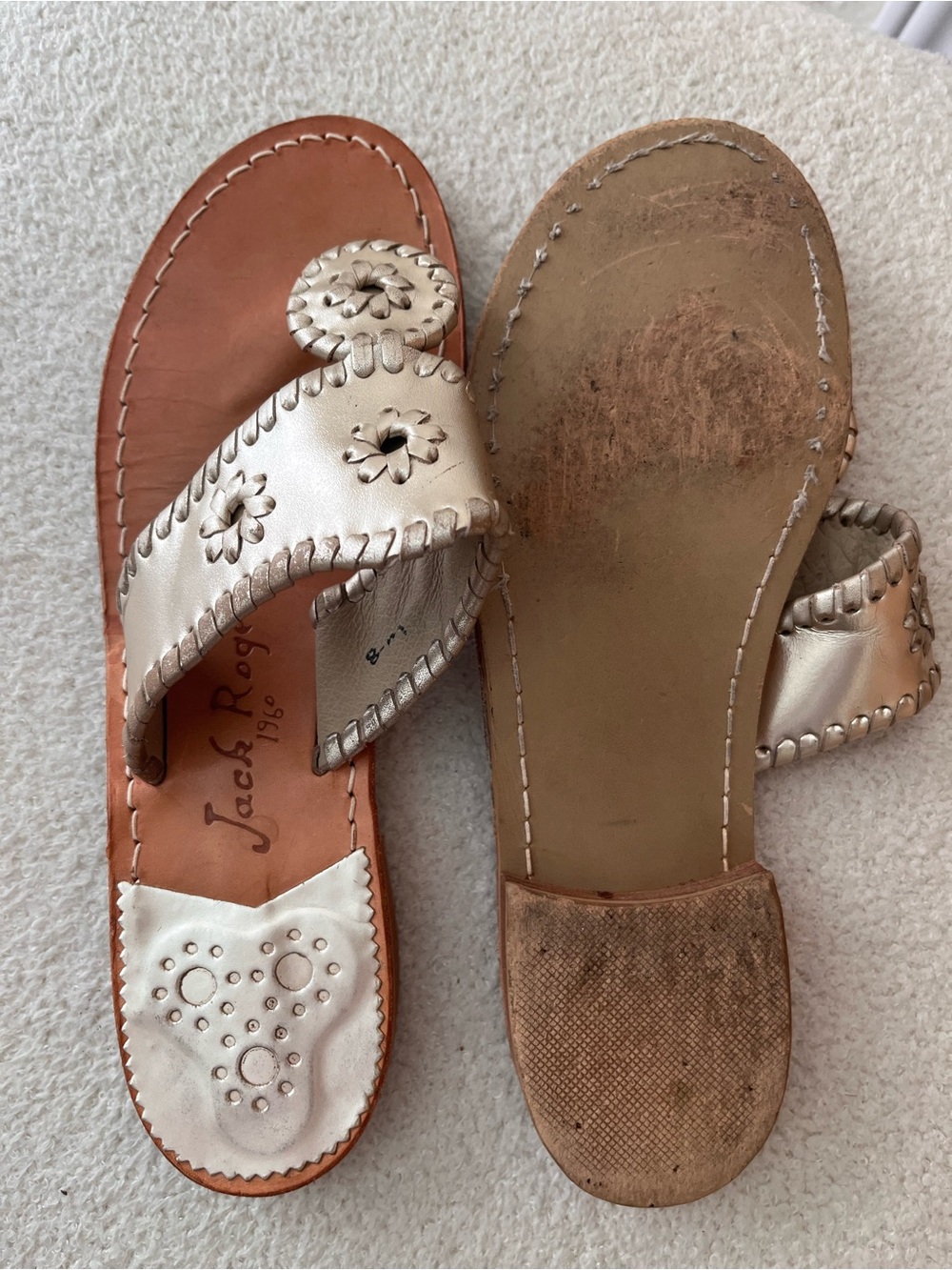 Jack Rogers Metallic Champagne Navajo Rondelle Sandal - Picture 5 of 5